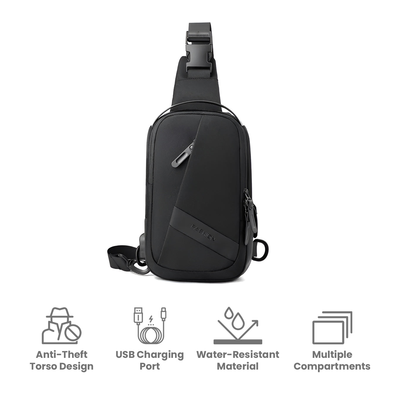 ProtecX Charging Chest Bag