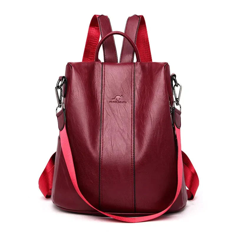 Tourer | Women's Anti-Theft Leather Backpack