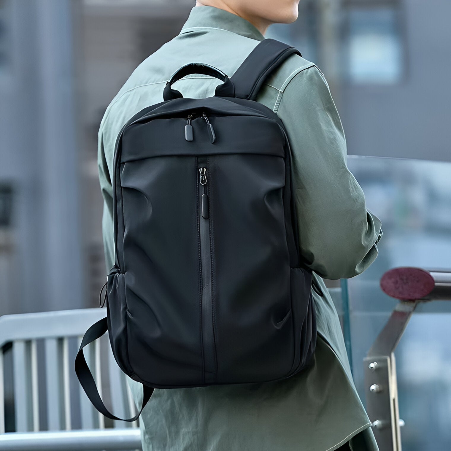 TravelMate Water-Resistant Charging Backpack